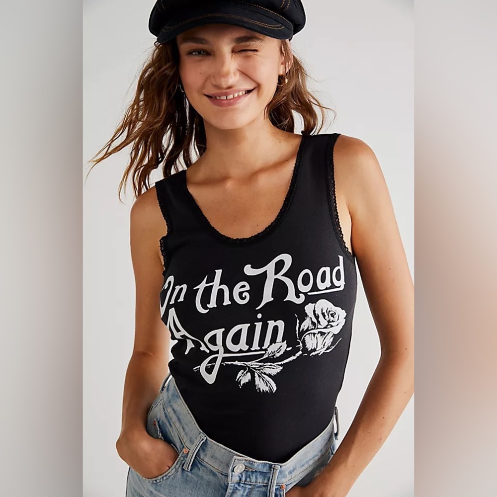Bandit Brand On The Road Again Lace Tank Top